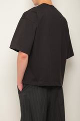 Black oversized t-shirt "Why me"