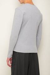 T-shirt slim à manches longues