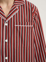 Red-striped pajama shirt