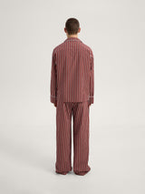 Red-striped pajama shirt