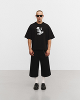 T-shirt oversize noir "Frog" (Sample)