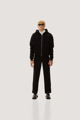 Black Zipped Hoodie