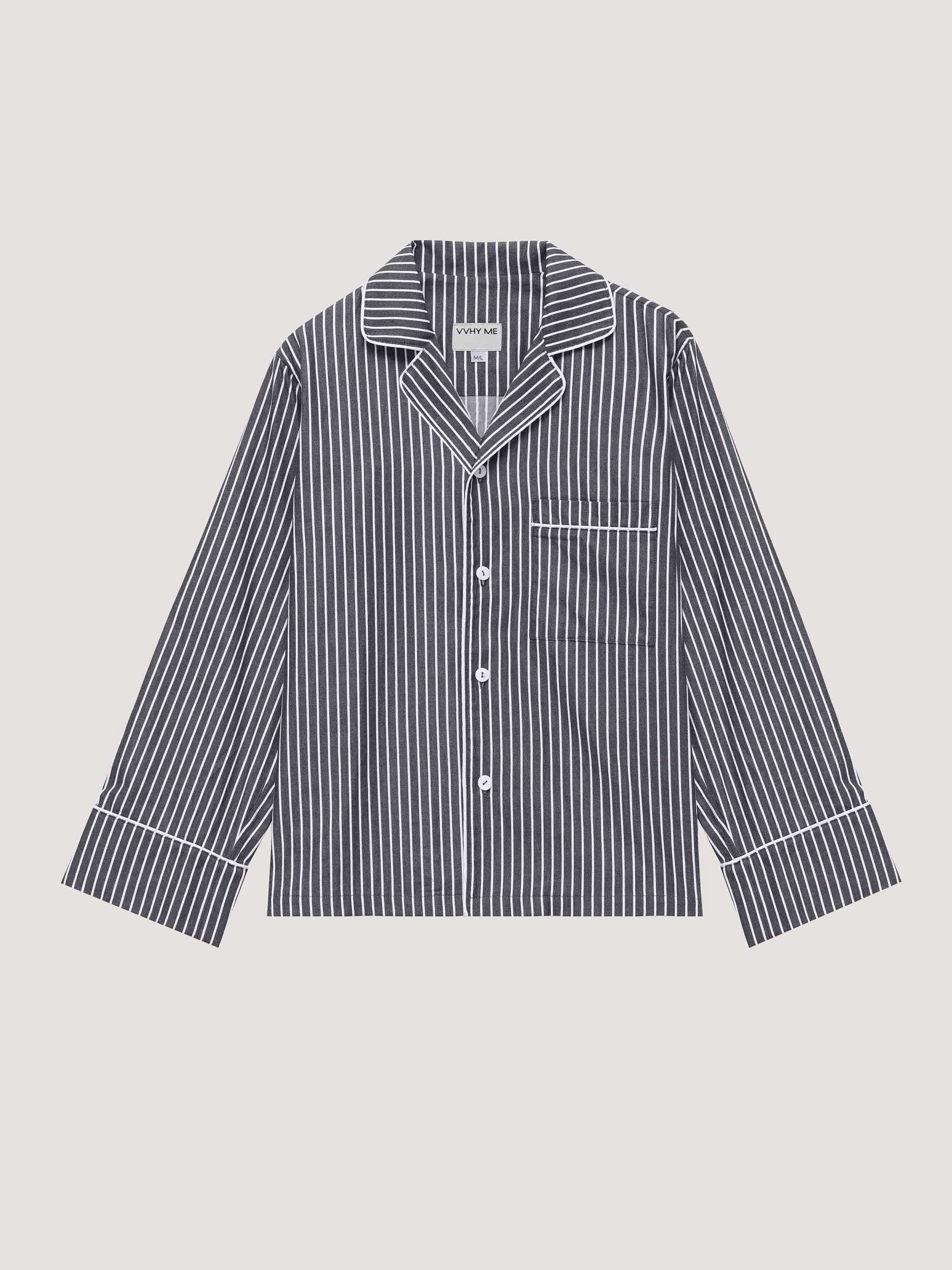 AMERI／ZOE KNIT PAJAMA SHIRT KNIT／花柄／グレー AMERI(アメリヴィンテージ) / ZOE KNIT PAJAMA SHIRT KNIT/長袖