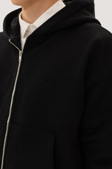 Black Zipped Hoodie
