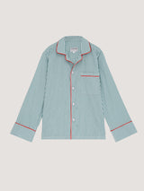 Піжамна сорочка в зелену смужку