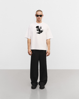 T-shirt oversize blanc "Frog" (Sample)