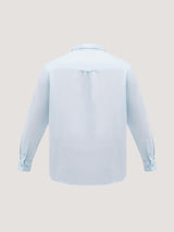 Long sleeve blue linen shirt