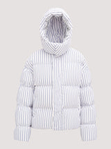 Stripe-print puffer jacket