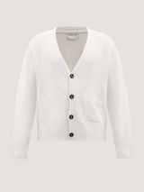 Le cardigan en laine blanc