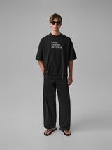Black oversized t-shirt "Life & Cigarettes"