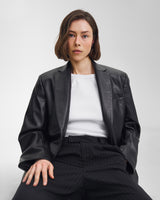 Blazer en cuir synthétique
