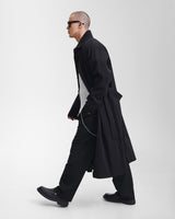 Button-Up Black Trench Coat