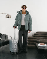 Dusty blue puffer jacket