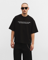 Black oversized t-shirt "Somewhere between"