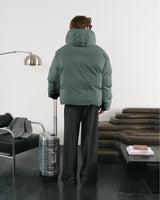 Dusty blue puffer jacket