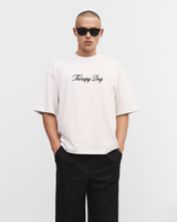 T-shirt blanc oversize « Chien de thérapie »