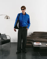 Chemise bleue à manches longues