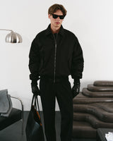Black bomber jacket