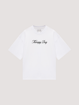 T-shirt blanc oversize « Chien de thérapie »