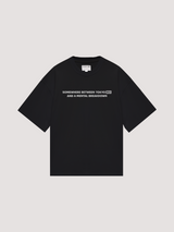 Black oversized t-shirt "Somewhere between"