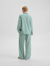 Піжамні штани в зелену смужку