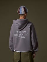 Sweat à capuche gris "Sexy"