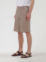 Brown Linen Shorts