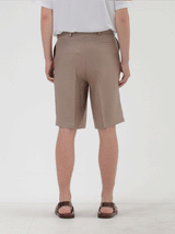 Brown Linen Shorts