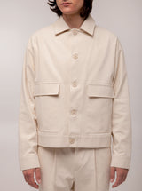 La Veste en coton beige clair