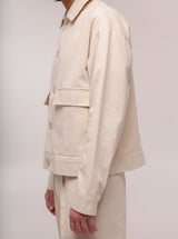 La Veste en coton beige clair