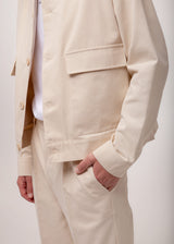 La Veste en coton beige clair