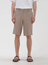 Brown Linen Shorts