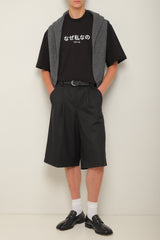 Black oversized t-shirt "Why me"