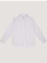 Long sleeve stripe-print b&w shirt