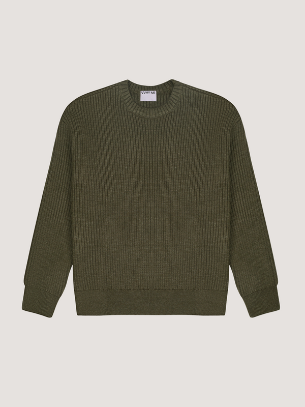 Olive woolen sweater