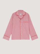 Піжамна сорочка в червону смужку 