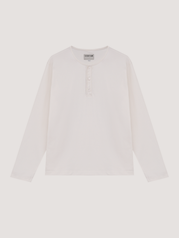 Cream long sleeve T-shirt