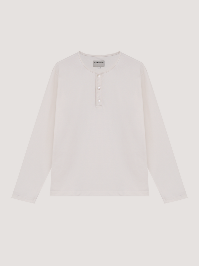 Cream long sleeve T-shirt