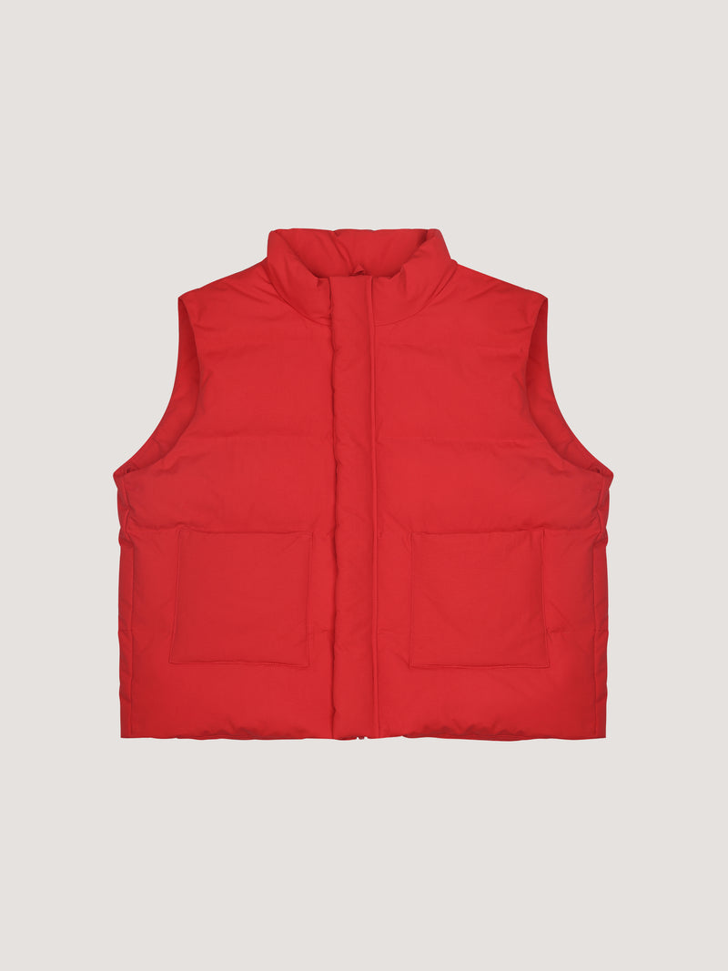 Le gilet matelassé rouge