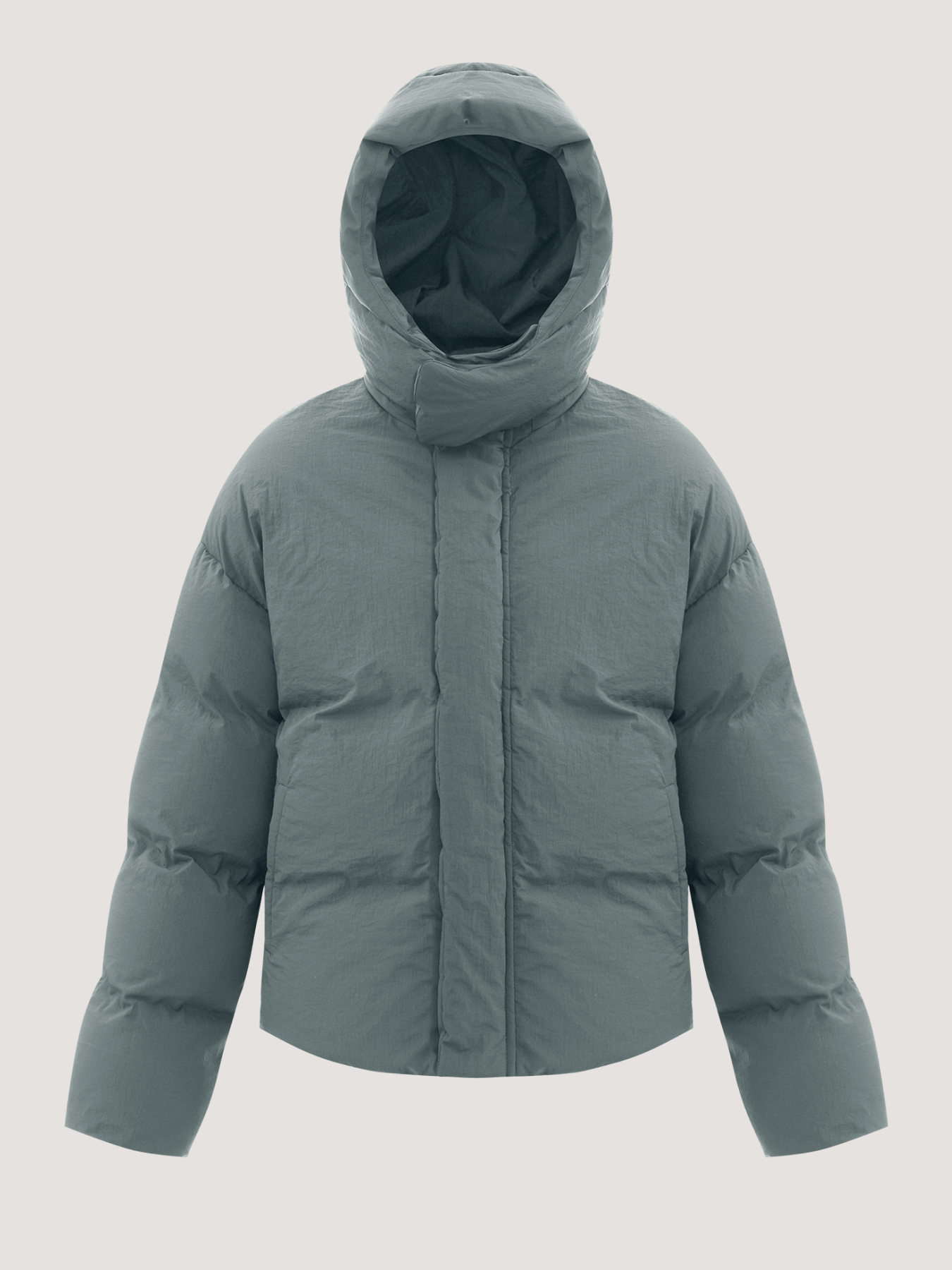 Dusty blue puffer jacket