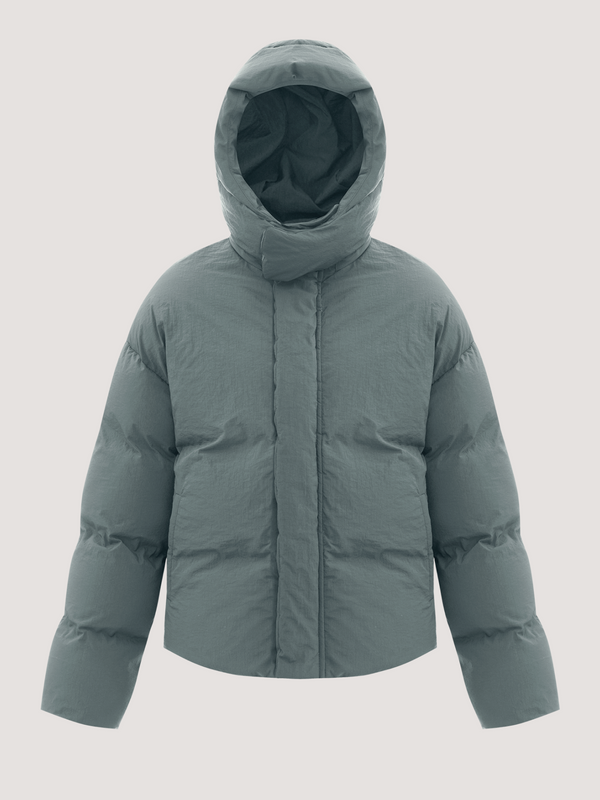 Dusty blue puffer jacket