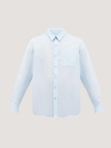Long sleeve blue linen shirt