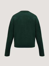 Green woolen cardigan