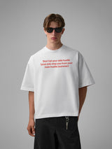 White oversized t-shirt "Summer Hustle"