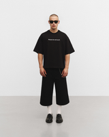 T-shirt blanc oversize « Veuillez ne pas toucher »