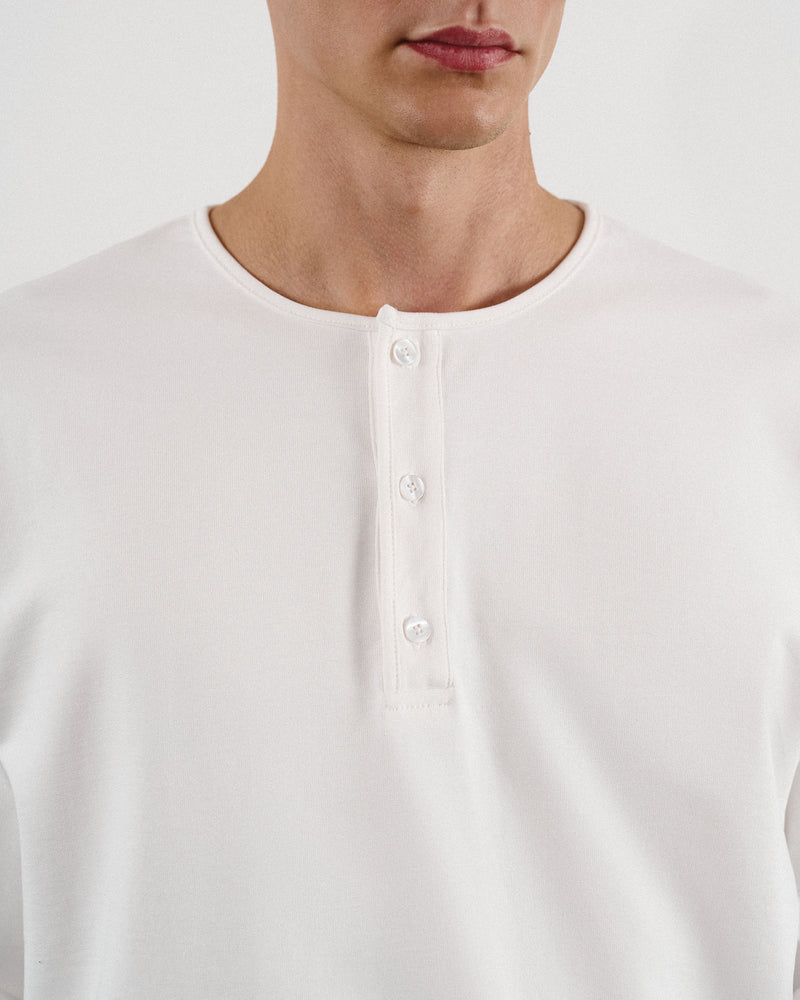 Cream long sleeve T-shirt