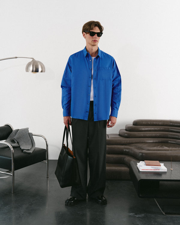 Long sleeve blue shirt