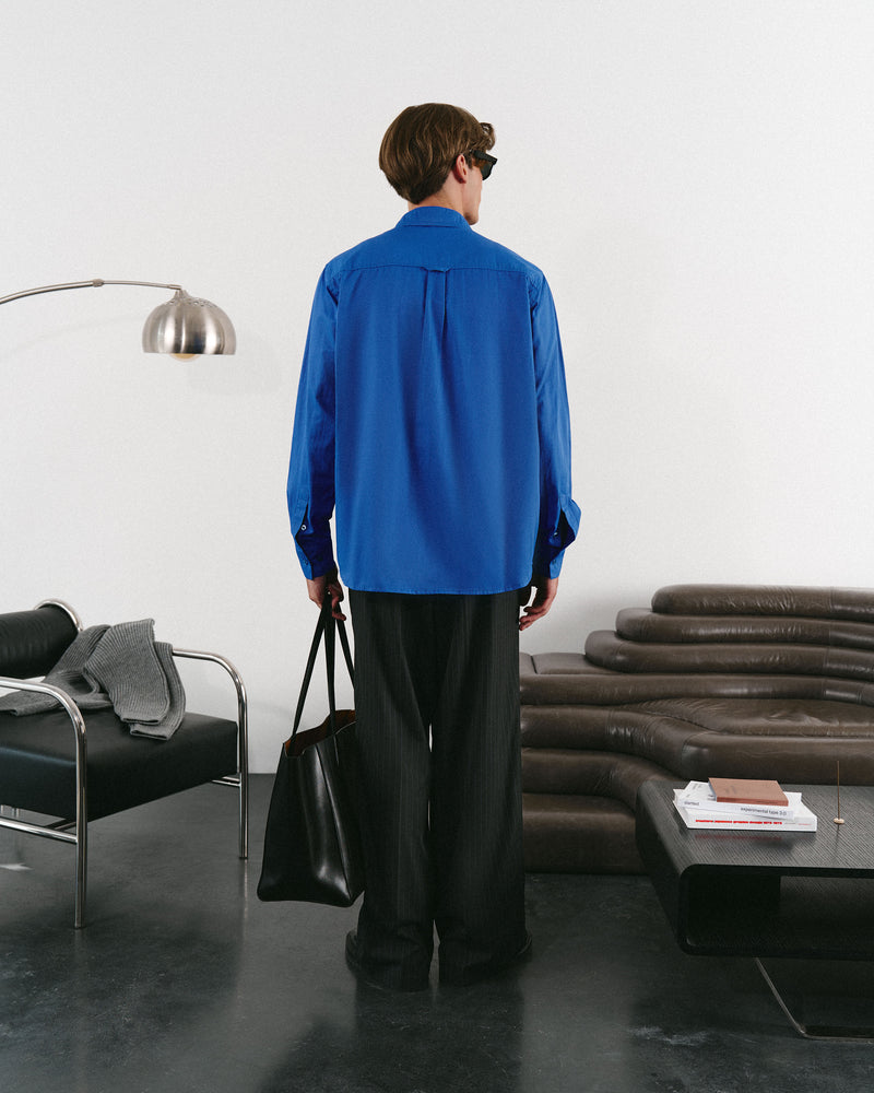 Long sleeve blue shirt