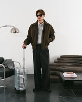 Olive bomber jacket