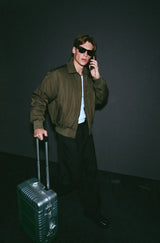 Olive bomber jacket